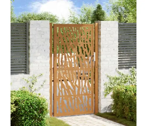 Dārza Vārti 105X180 Cm Laikapstākļu Tērauda Pēdas Dizains Vidaxl