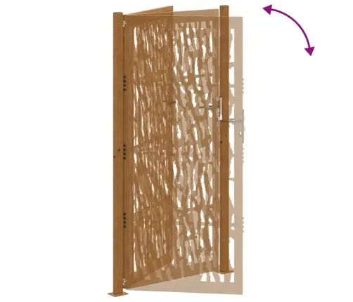 Sodo Vartai, 100X200 cm Atsparūs Oro Sąlygoms, Plienas, Su Atbrailomis