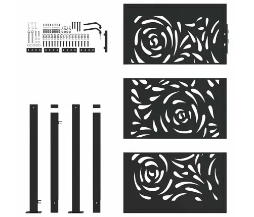 Aiavärav, Must, 100 X 150 cm Terasest, Leegidisain