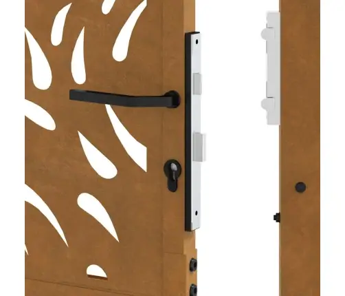 Dārza Vārti 105X130 Cm Laikapstākļiem Tērauda Liesmas Dizains Vidaxl