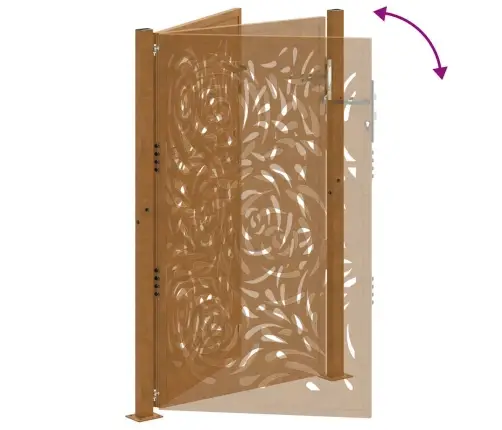 Aiavärav 100 X 150 Cm Ilmastikukindel Terasest Leegidisain