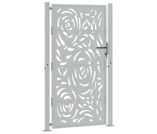 Dārza Vārti 105X180 Cm Laikapstākļiem Tērauda Liesmas Dizains Vidaxl