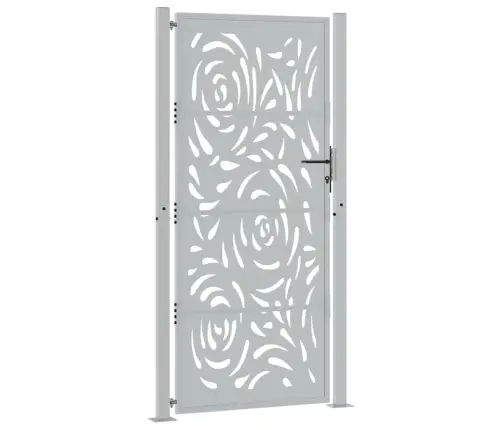 Dārza Vārti 105X205 Cm Laikapstākļiem Tērauda Liesmas Dizains Vidaxl