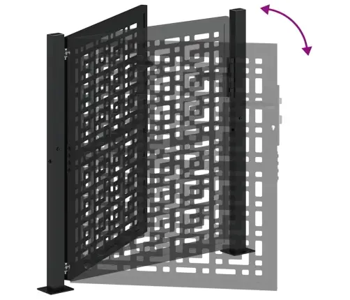 Aiavärav, Must, 105 X 106 cm Terasest, Ristikujuline