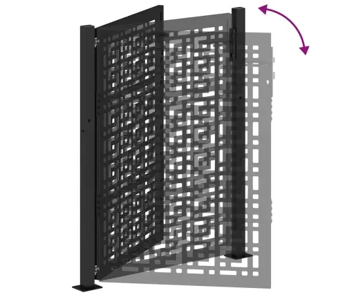 Aiavärav, Must, 100 X 125 cm Terasest, Ristikujuline