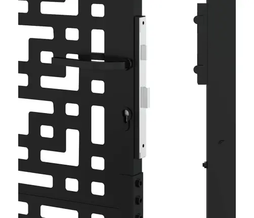 Aiavärav, Must, 100 X 125 cm Terasest, Ristikujuline