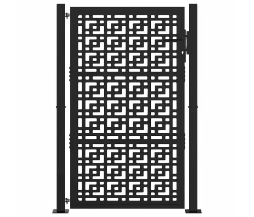 Dārza Vārti Melni 105X155 Cm Tērauda Krusta Dizains Vidaxl