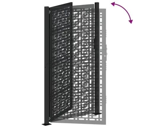 Sodo Vartai, Juodi, 100X175 cm Plieniniai, Kryžiaus Raštas