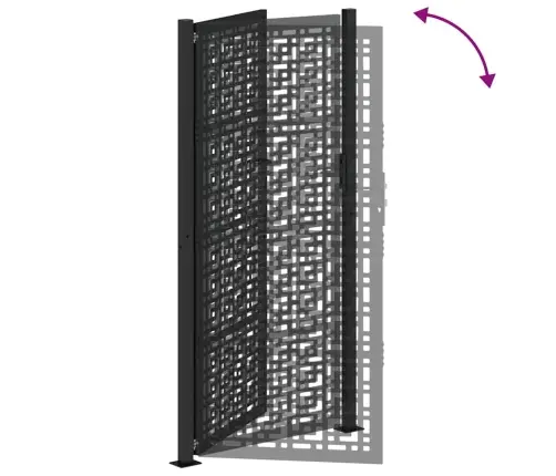 Dārza Vārti Melni 105X205 Cm Tērauda Krusta Dizains Vidaxl