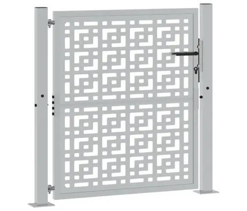 Aiavärav 105 X 105 Cm Ilmastikukindlast Terasest Ristikujulise Mustriga