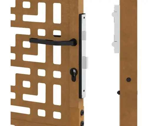 Aiavärav 105 X 105 Cm Ilmastikukindlast Terasest Ristikujulise Mustriga