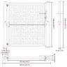 Aiavärav 105 X 105 Cm Ilmastikukindlast Terasest Ristikujulise Mustriga