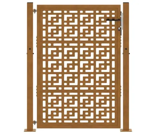 Dārza Vārti 105X130 Cm Laikapstākļu Tērauda Krustu Dizains Vidaxl