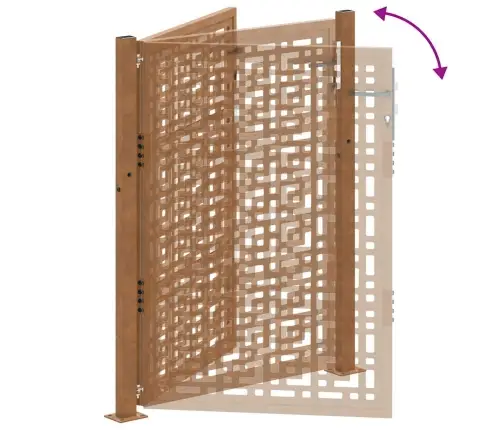 Dārza Vārti 105X130 Cm Laikapstākļu Tērauda Krustu Dizains Vidaxl