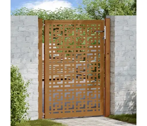 Dārza Vārti 105X130 Cm Laikapstākļu Tērauda Krustu Dizains Vidaxl