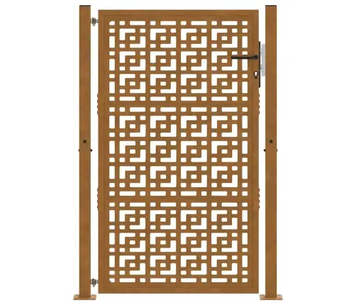 Dārza Vārti 105X155 Cm Laikapstākļu Tērauda Krustu Dizains Vidaxl