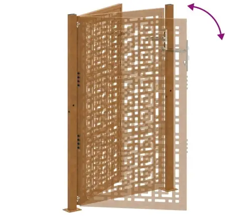 Dārza Vārti 105X155 Cm Laikapstākļu Tērauda Krustu Dizains Vidaxl