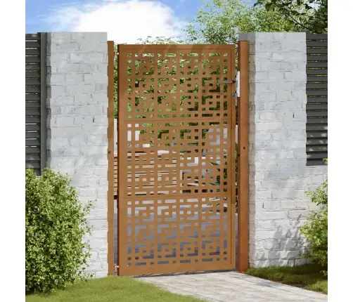 Dārza Vārti 105X155 Cm Laikapstākļu Tērauda Krustu Dizains Vidaxl