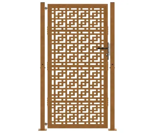 Dārza Vārti 105X180 Cm Laikapstākļu Tērauda Krustu Dizains Vidaxl