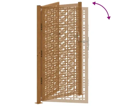 Dārza Vārti 105X180 Cm Laikapstākļu Tērauda Krustu Dizains Vidaxl