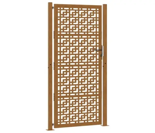 Dārza Vārti 105X205 Cm Laikapstākļu Tērauda Krustu Dizains Vidaxl