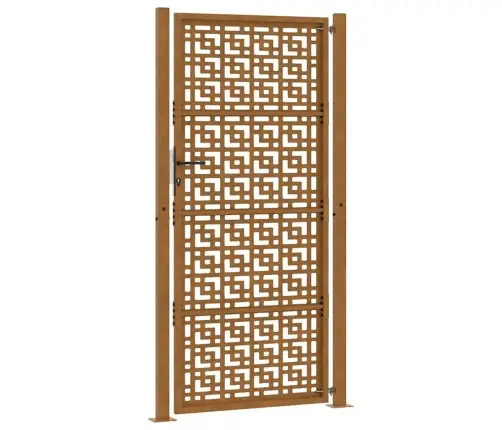 Dārza Vārti 105X205 Cm Laikapstākļu Tērauda Krustu Dizains Vidaxl