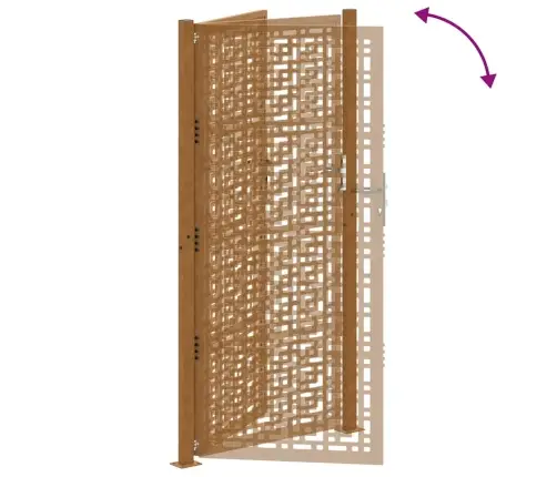 Dārza Vārti 105X205 Cm Laikapstākļu Tērauda Krustu Dizains Vidaxl