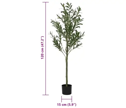 Kunstlik Oliivipuu 450 Lehed 120 Cm Rohelised