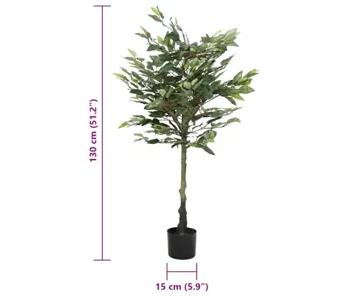 Dirbtinis Fikusas, Žalios Spalvos, 130cm 480 Lapai