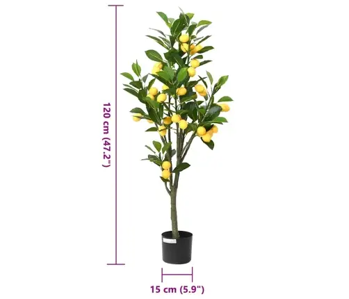 Kunstlik Sidrunipuu 136 Lehed 120 Cm Rohelised