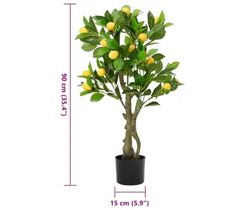 Kunstlik Sidrunipuu 234 Lehed 90 Cm Rohelised