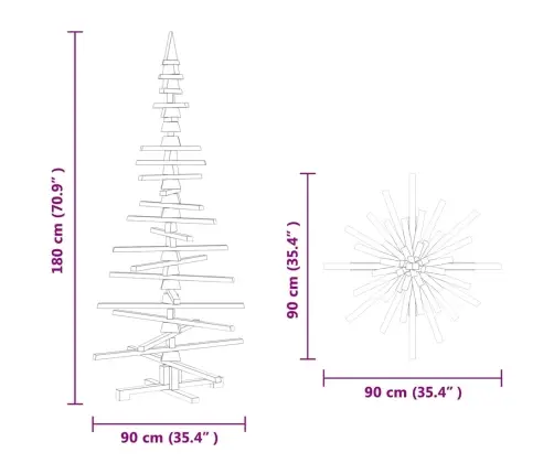 Puidust Jõulupuu Kaunistuseks, 180 cm Männipuit Puidust Jõulupuu Kaunistuseks, 180 cm Männipuit