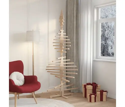 Koka Ziemassvētku Eglīte Dekorēšanai, 210 Cm, Priedes Masīvkoks Vidaxl