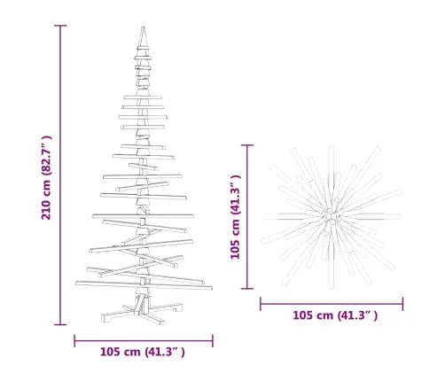 Koka Ziemassvētku Eglīte Dekorēšanai, 210 Cm, Priedes Masīvkoks Vidaxl