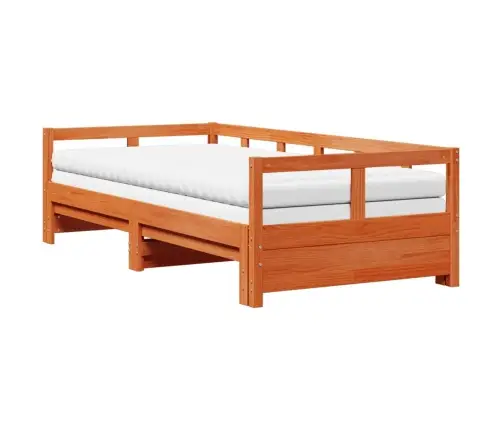 Päevavoodi Väljatõmmatava Osa Ja Madratsiga, 80X200 cm Mänd