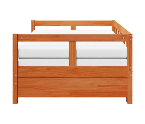 Päevavoodi Väljatõmmatava Osa Ja Madratsiga 90X200 Cm Männipuit