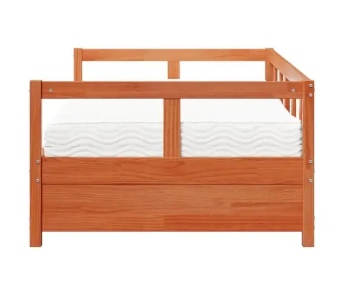 Dīvāngulta Ar Matraci, Vaska Brūna, 80X200Cm, Priedes Masīvkoks Vidaxl