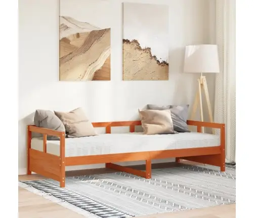 Dīvāngulta Ar Matraci, Vaska Brūna, 80X200Cm, Priedes Masīvkoks Vidaxl