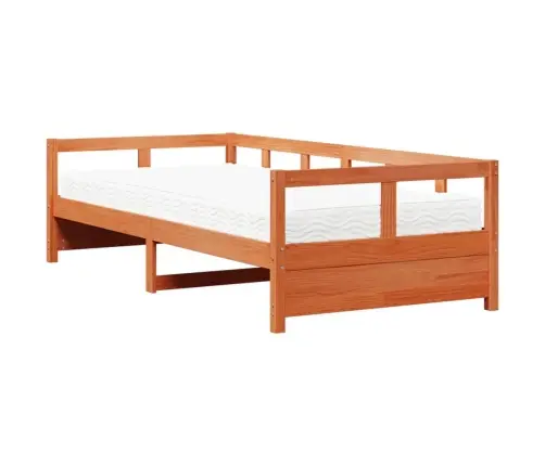 Dīvāngulta Ar Matraci, Vaska Brūna, 90X190Cm, Priedes Masīvkoks Vidaxl