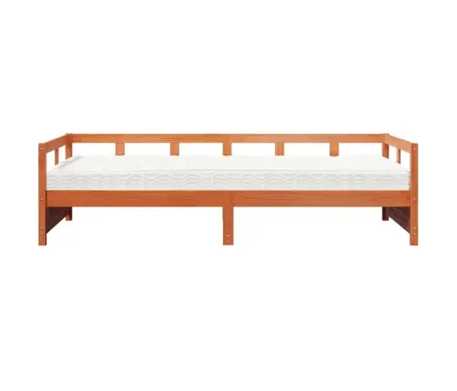 Dīvāngulta Ar Matraci, Vaska Brūna, 90X190Cm, Priedes Masīvkoks Vidaxl