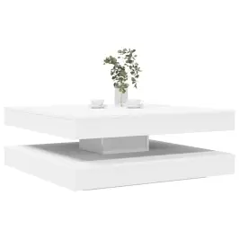 Diivanilaud 360 Kraadi Pööratav Valge 90X90X34,5 Cm