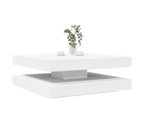 Diivanilaud 360 Kraadi Pööratav Valge 90X90X34,5 Cm