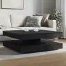 Kafijas Galdiņš 360 Grādos Grozāms Melnais Ozols 90X90X34,5 Cm Vidaxl
