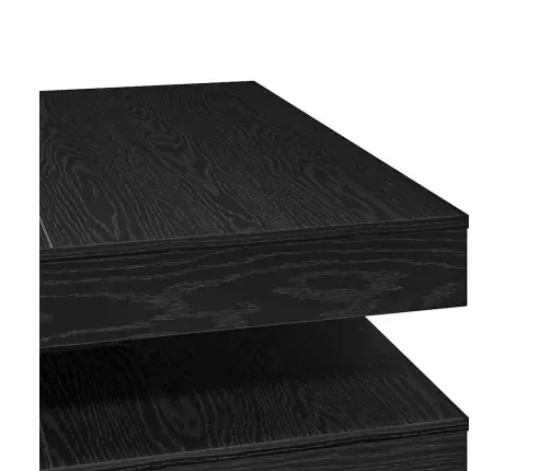Kafijas Galdiņš 360 Grādos Grozāms Melnais Ozols 90X90X34,5 Cm Vidaxl