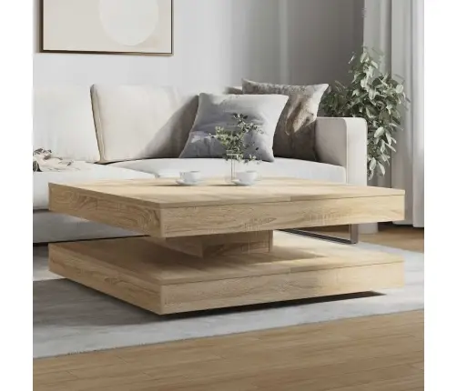 Kavos Staliukas, Sonoma, 90X90X34,5cm 360 Laipsnių Pasukamas Kavos Staliukas, Sonoma, 90X90X34,5cm 360 Laipsnių Pasukamas