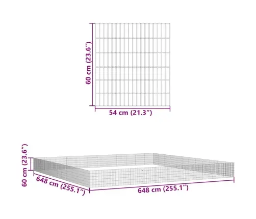 Loomade Aedik 48 Paneeli 54X60 Cm Tsingitud Raud