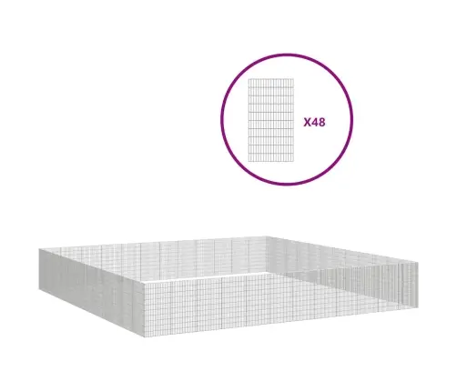 Loomade Aedik 48 Paneeli 54X100 Cm Tsingitud Raud