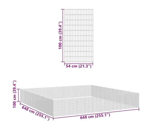 Loomade Aedik 48 Paneeli 54X100 Cm Tsingitud Raud