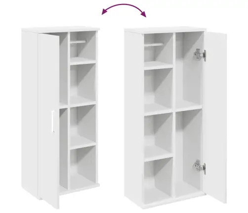 Vannas Istabas Skapis Ar Ruļļu Turētāju Balts 39X22X90 Cm Vidaxl