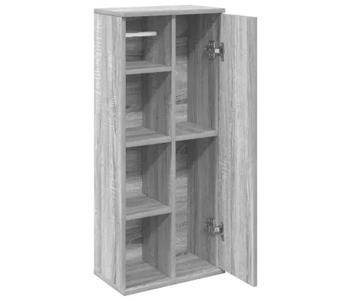 Vonios Spintelė Su Ritinėlių Laikikliu, Pilka, 39X22X90Cm